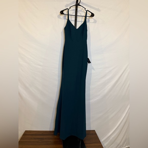 Lulus XXS Moments Of Bliss Forest Green Backless Mermaid Maxi Dress - Picture 5 of 8